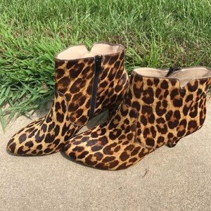 Animal print booties